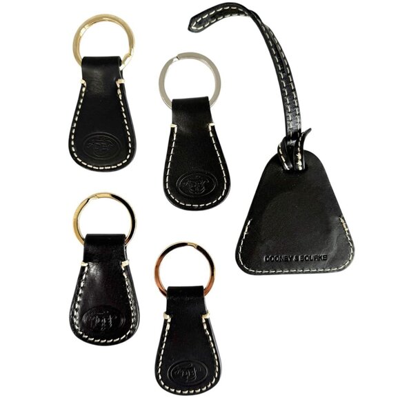 Dooney & Bourke - Set of 5 Leather Key Fob with Keychain Embossed Logo - NWOT - Picture 1 of 14